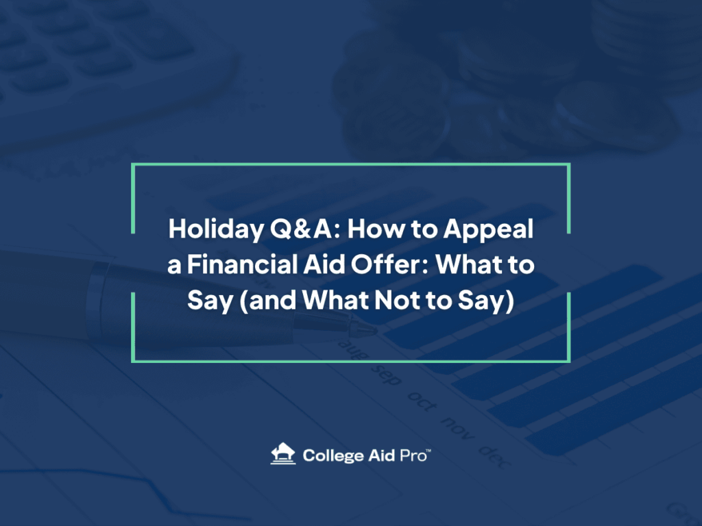 how to appeal a financial aid offer, appeal