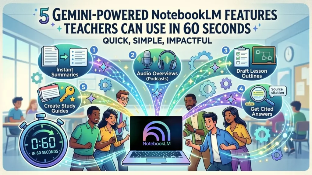 5 Gemini-Powered NotebookLM Features Teachers Can Use in 60 Seconds