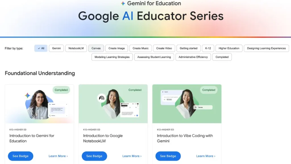 Google AI Educator Series: Bite-Sized Training for Teachers