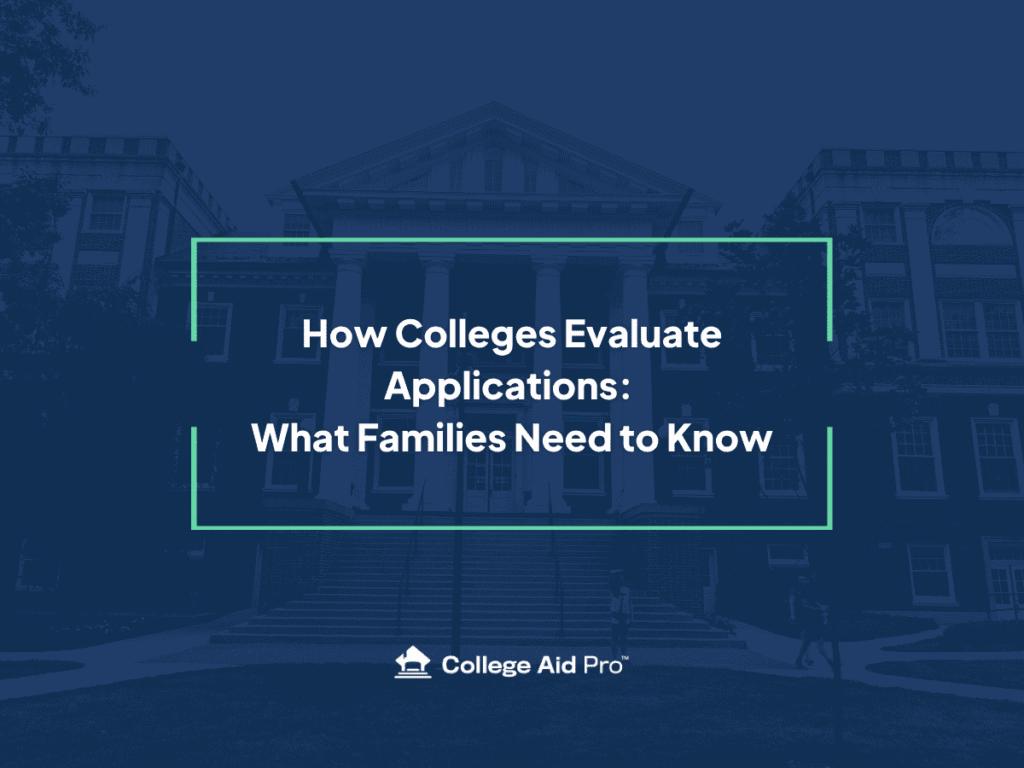 how colleges evaluate applications