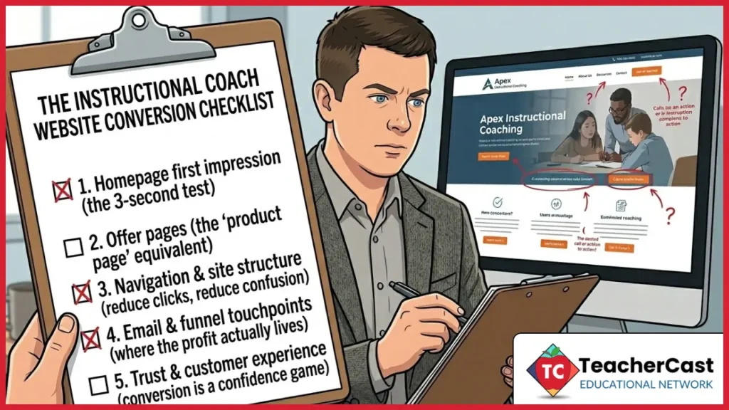 Instructional Coach Website Checklist for Clear Conversions
